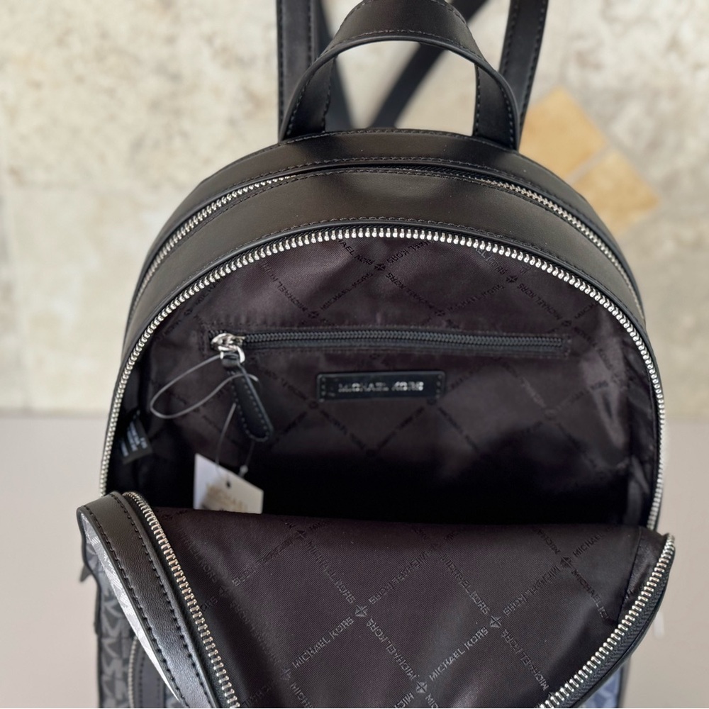 Michael Kors Jaycee Medium Backpack MK Ombre Black Multi - Picture 8 of 14